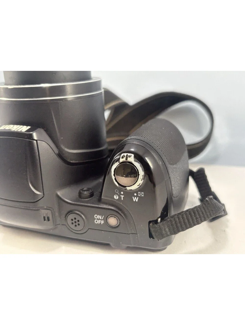 Nikon Coolpix L330 w/ Strap For Parts Or Repair - Missing Battery Door